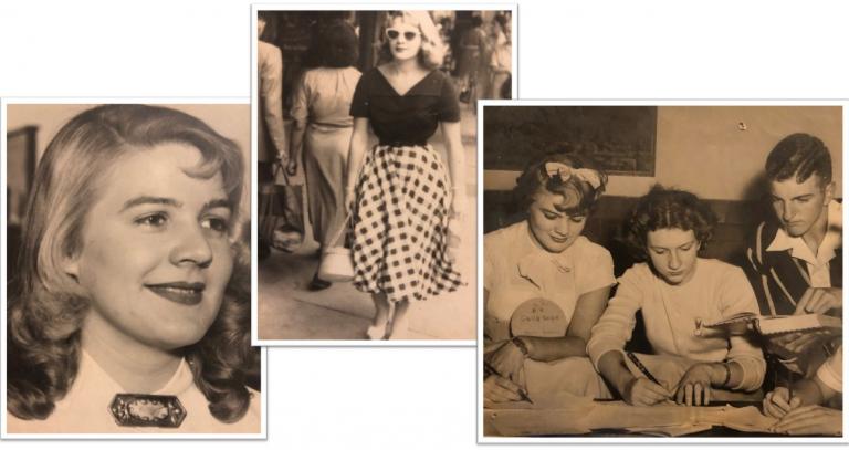 A collage of women in old photographs