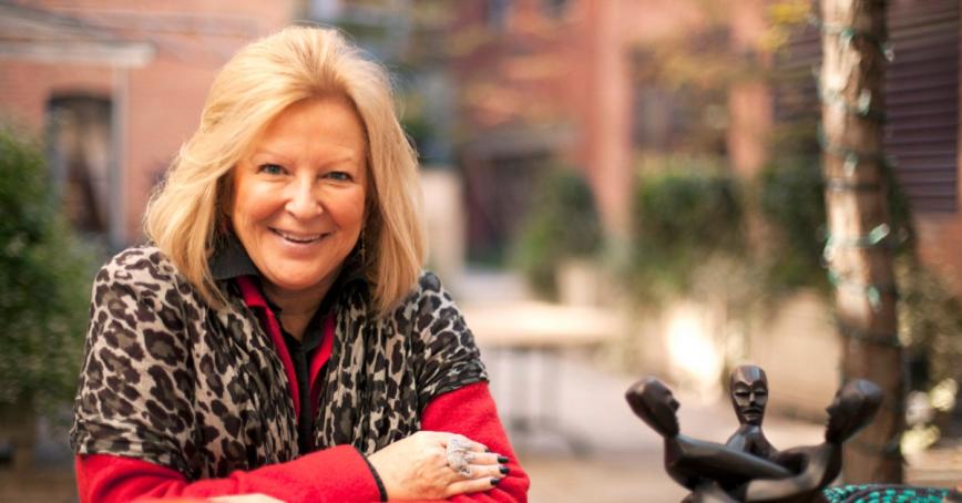 Nancy Coldham poses outdoors for a photo