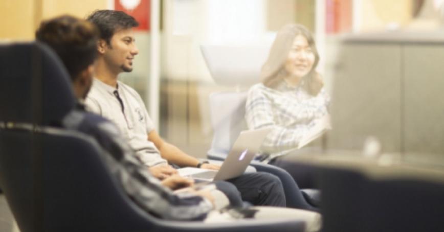 RRU students listening to someone