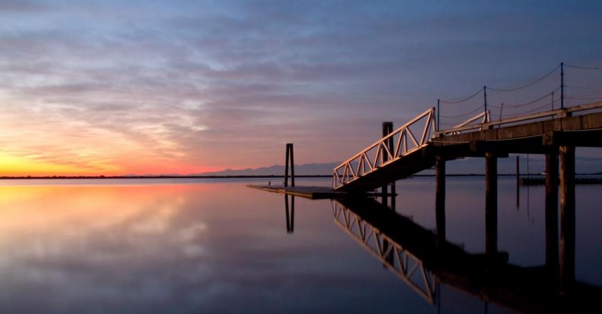 sunset at esquimalt lagoon
