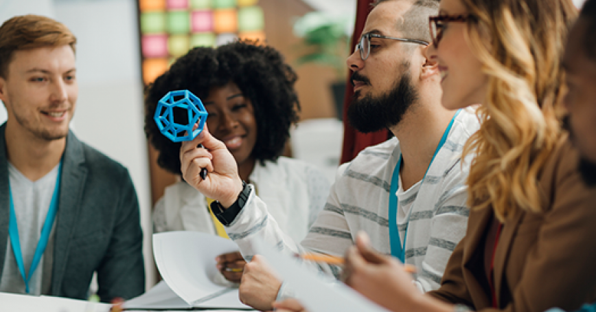 sitting around table