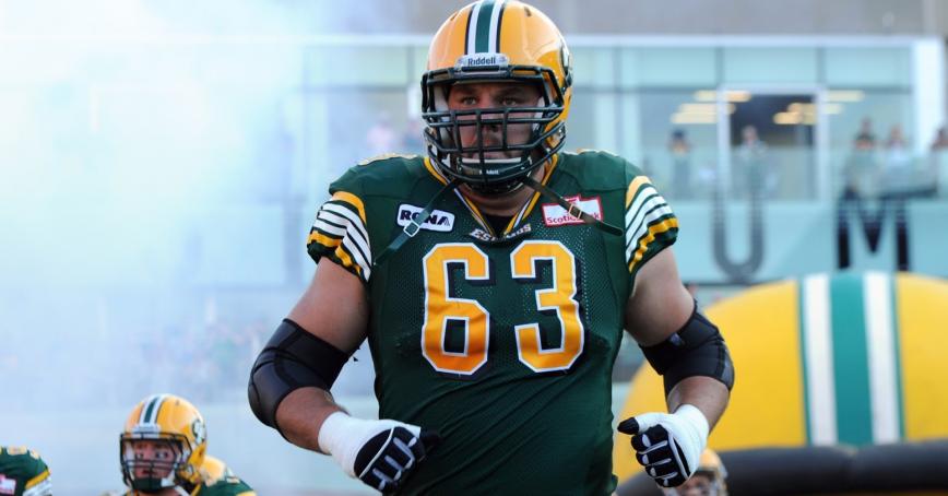 Brian Ramsay, CFLPA executive director, when he played for the Edmonton team.