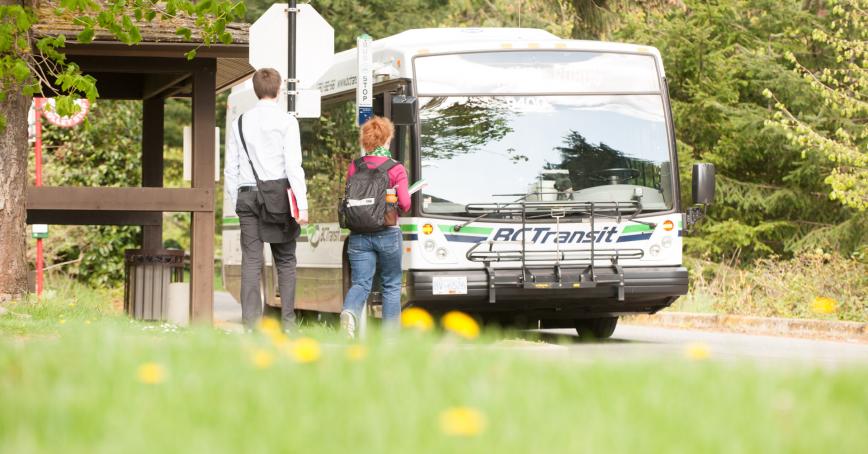 Students walking to the bus stop