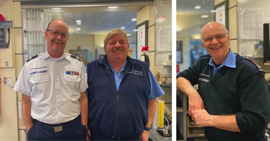 From left to right: Rob Cox, Supervisor of Campus Security; Russell Howard, Shift Supervisor; Shawn Taylor, Shift Supervisor
