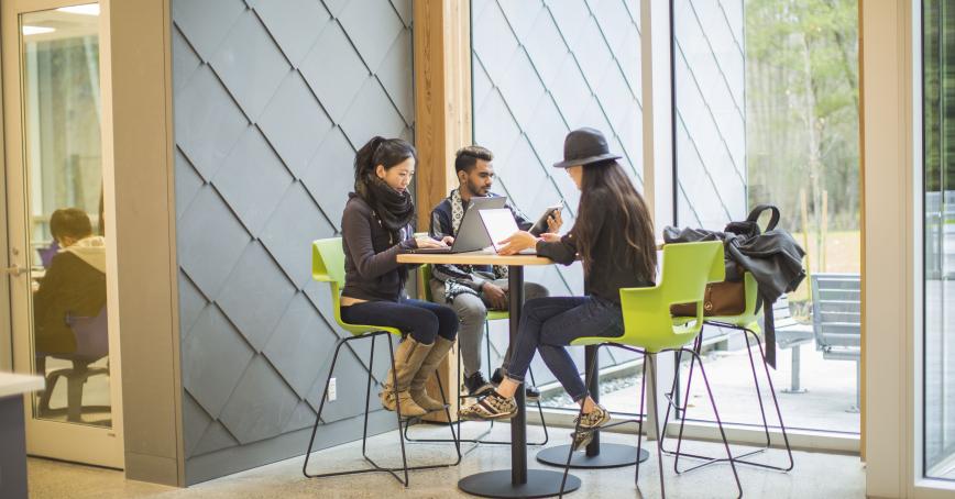 students studying