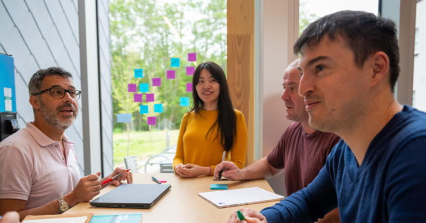 Multigenerational business meeting.