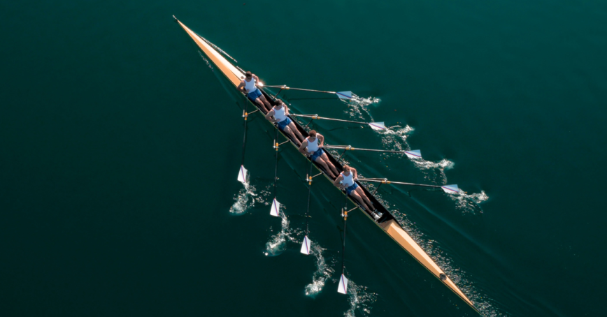 People rowing