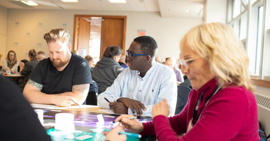 students learning together