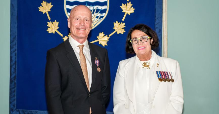 President Steenkamp and  the Honourable Janet Austin, Lieutenant Governor of British Columbia.