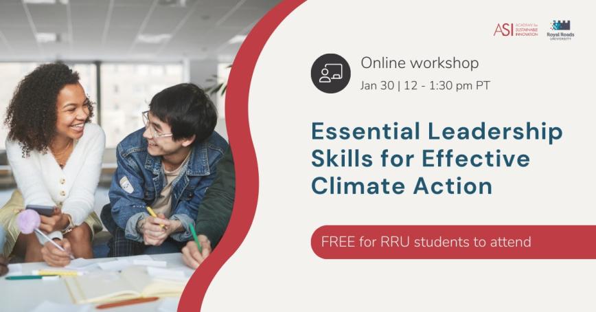 two people talking with the title of the event on the left