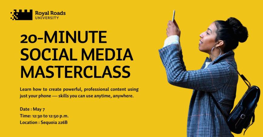 20-Minute Masterclass event poster invite 