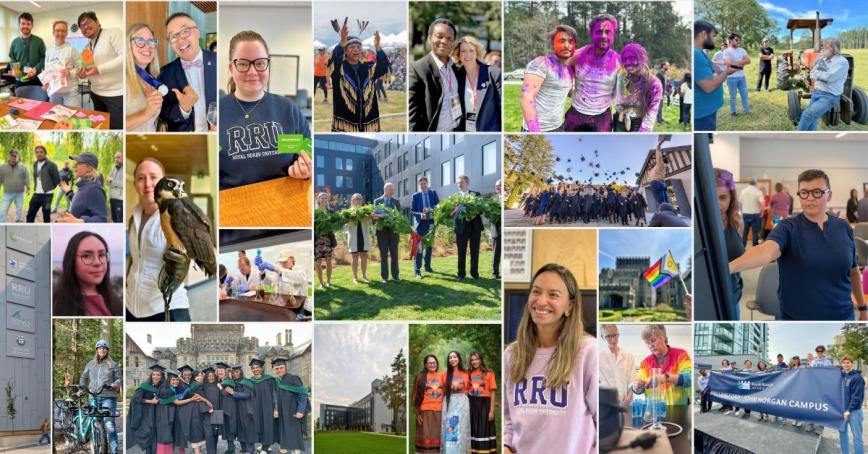 Collage photo of RRU events and people from 2025