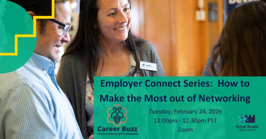 students talking at career fair