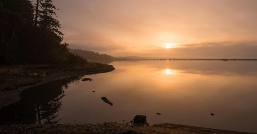 A sunset at the lagoon on the RRU campus. 