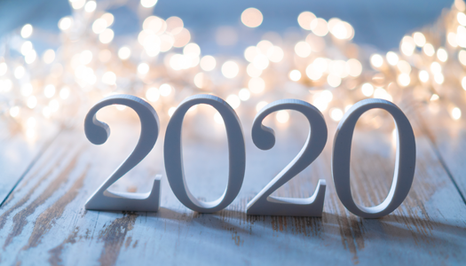 picture of the numbers 2020 sitting on a table