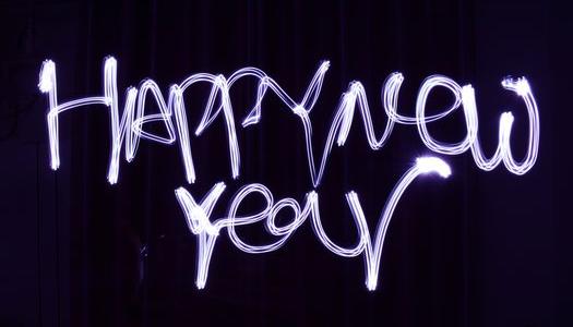 sign reading "Happy New Year"