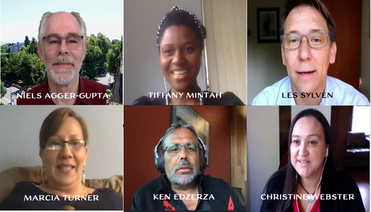 Pictures on Niels Agger-Cupta, Tiffany Mintah, Less Sylven, Marcia Turner, Ken Edzerza and Christine Webster