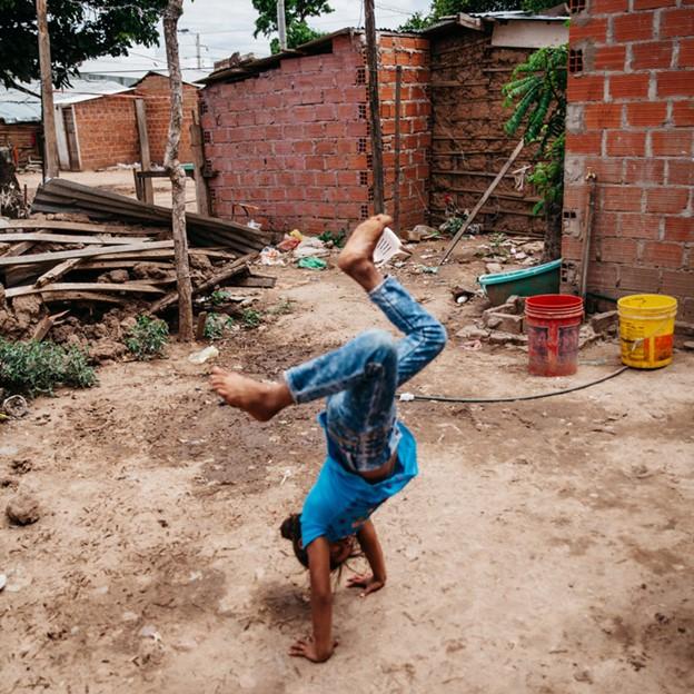 Child playing in Bolivia community 