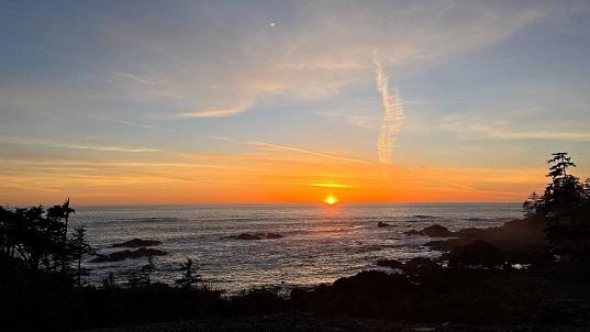 Beautiful sunset over the ocean