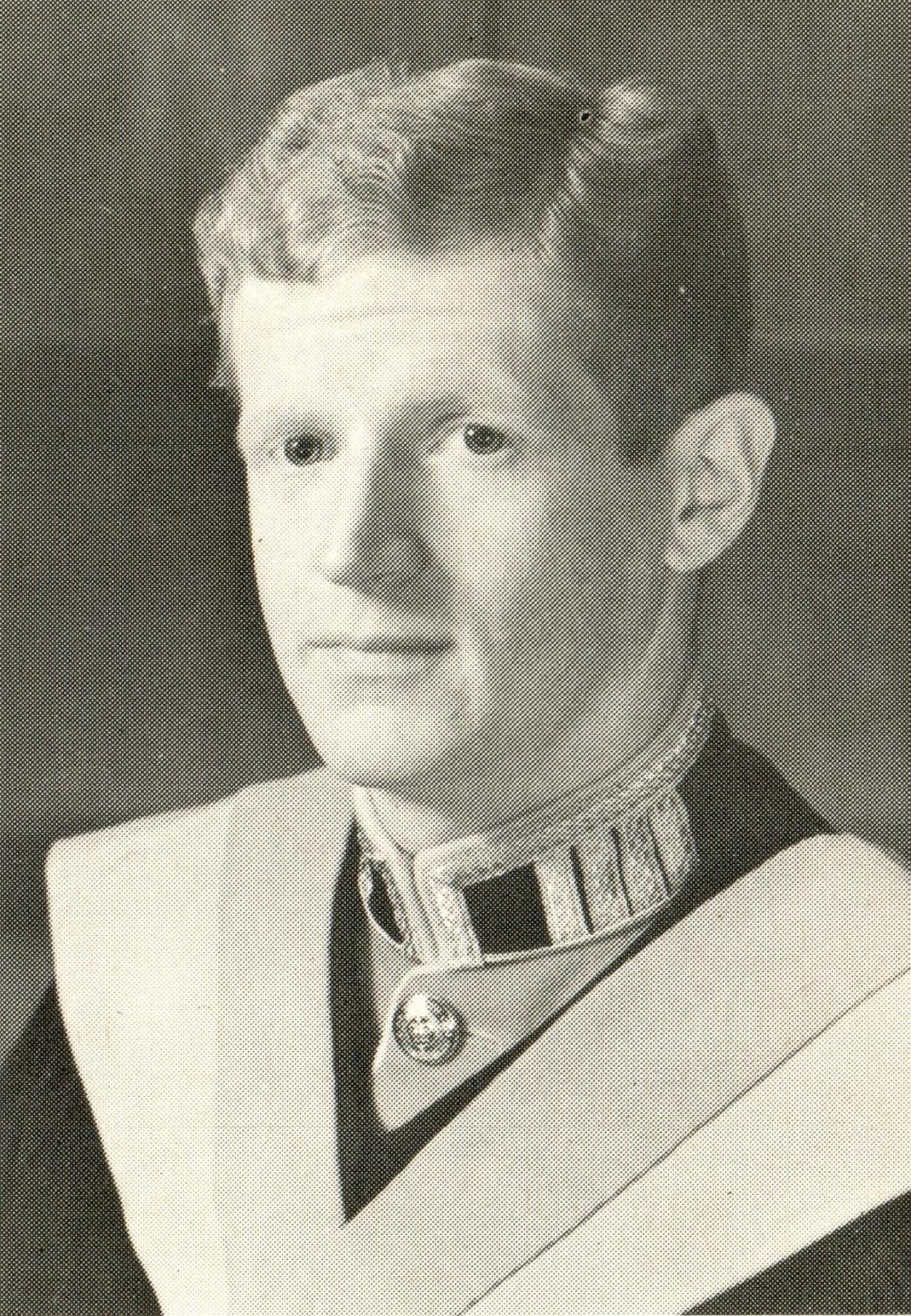A a 1969 studio portrait of Ted Bade, graduate of Royal Roads Military College.