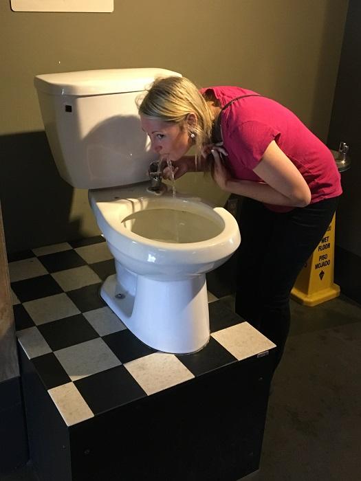 person-drinking-from-water-fountain-attached-to-toilet