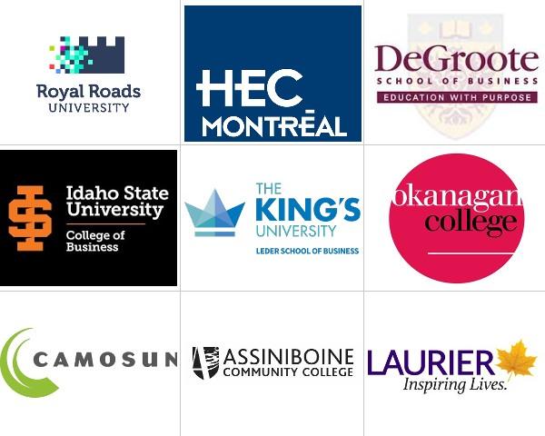 Collage of schools logos for institutions participating in the 2022 Design Thinking Challenge