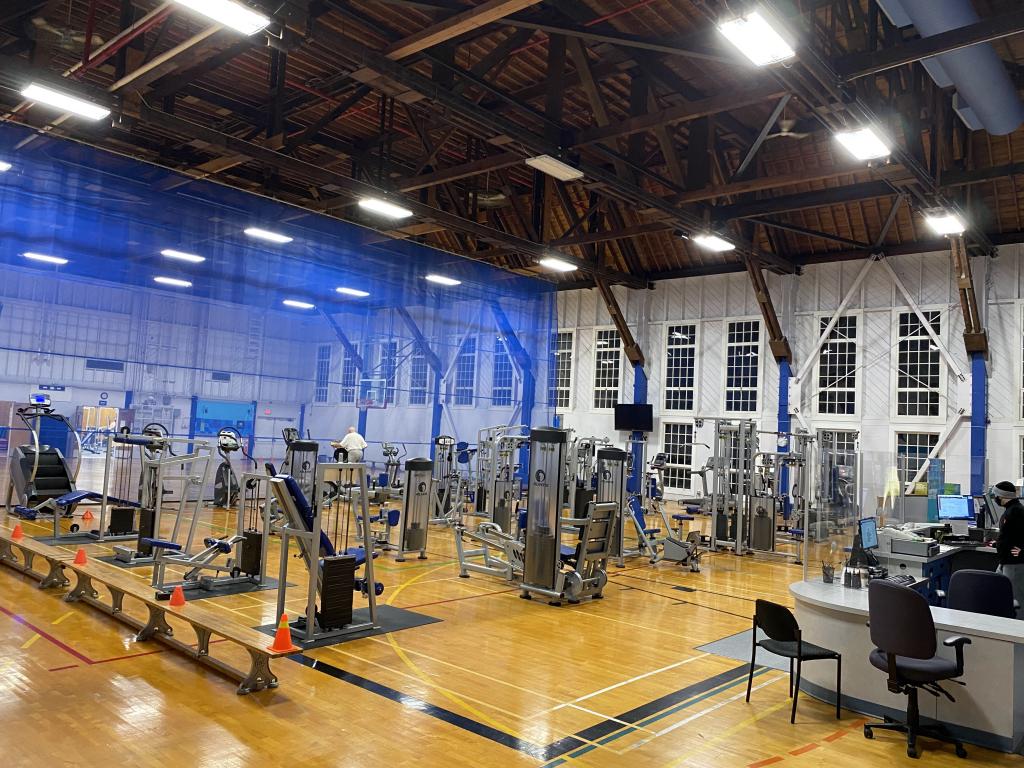 View of the RRU Rec Centre building and equipment.