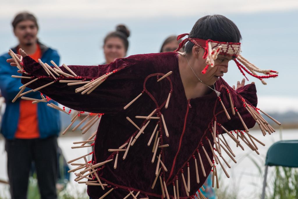 A dancer performs at NIPD celebrations.