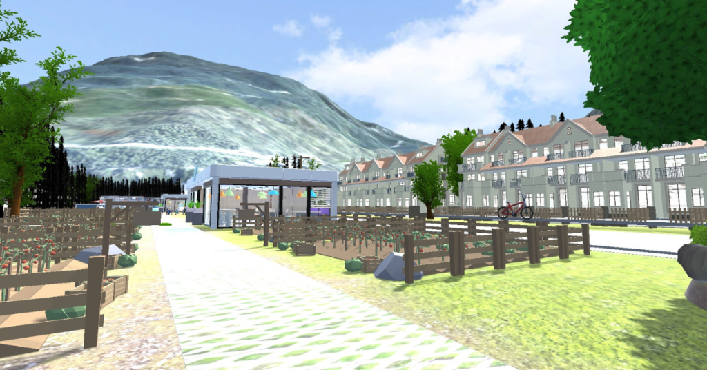 Screen shot of a future community