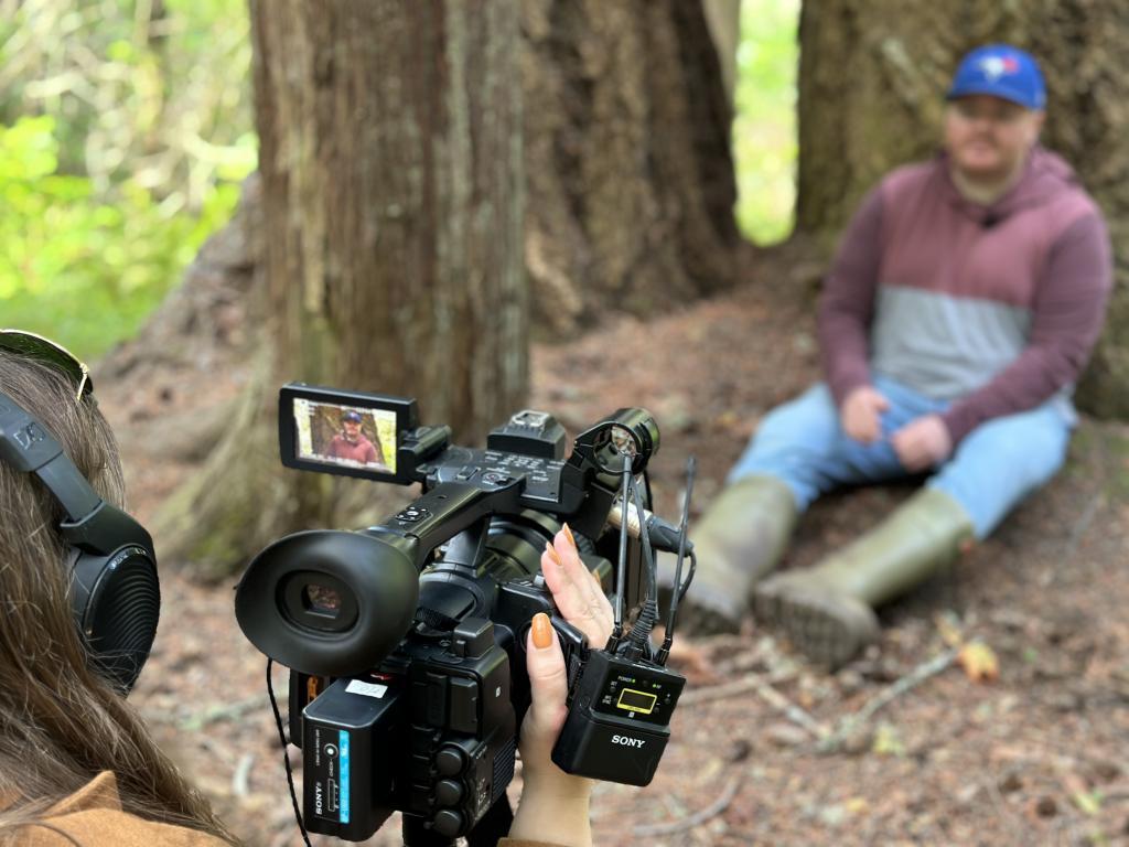 Bsc Environmental Science student doing media interview