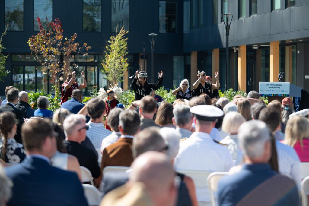 Crowd of attendees at the opening event