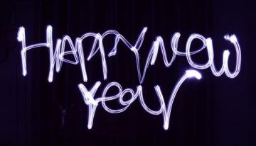 sign reading "Happy New Year"