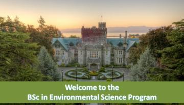 Welcome-to-the-BSc-in-Environmental-Science-Program-sign-with-Hatley-Castle-in-background