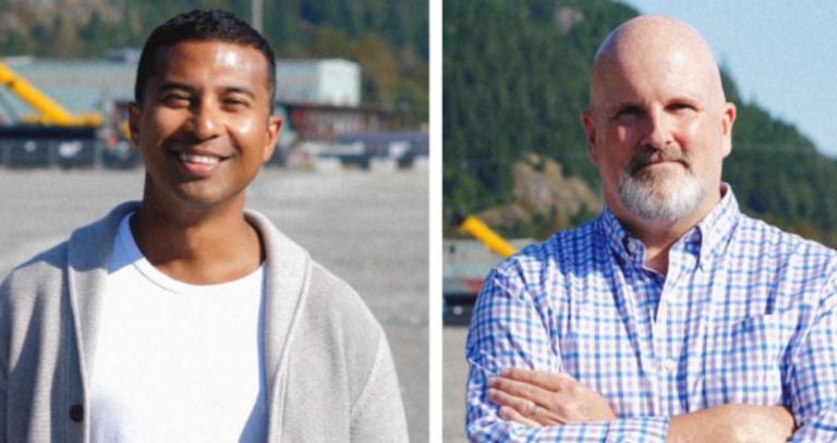 Side-by-side photo of RRU grads Taimuri and Jones