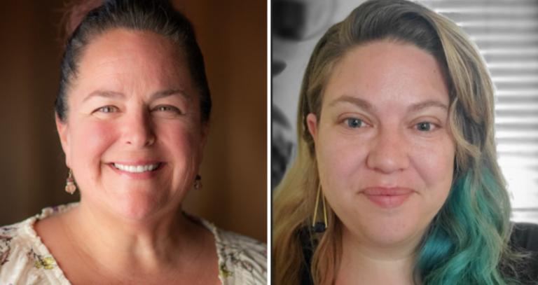 Side-by-side photos of HR Associate Director Lisa Robinson and Research Development Coordinator Gwen Hill