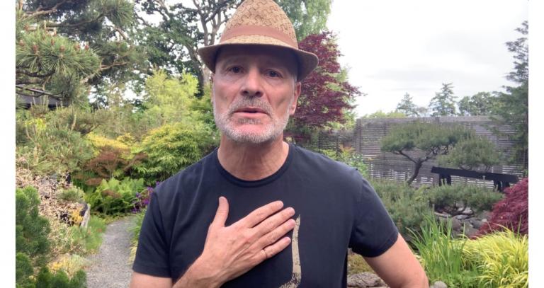 Still from video of President Philip Steenkamp outdoors