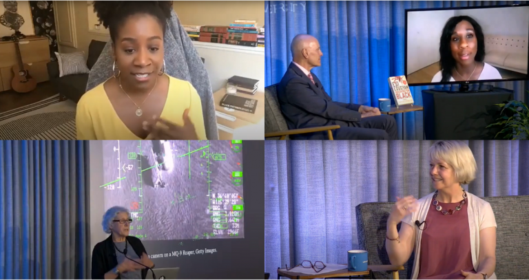 Provincial Health Officer Dr. Bonnie Henry, author Esi Edugyan, founder of the Black Lives Matter movement in Canada Sandy Hudson and AI expert Dr. Lucy Suchman at speaking events with President Steenkamp.