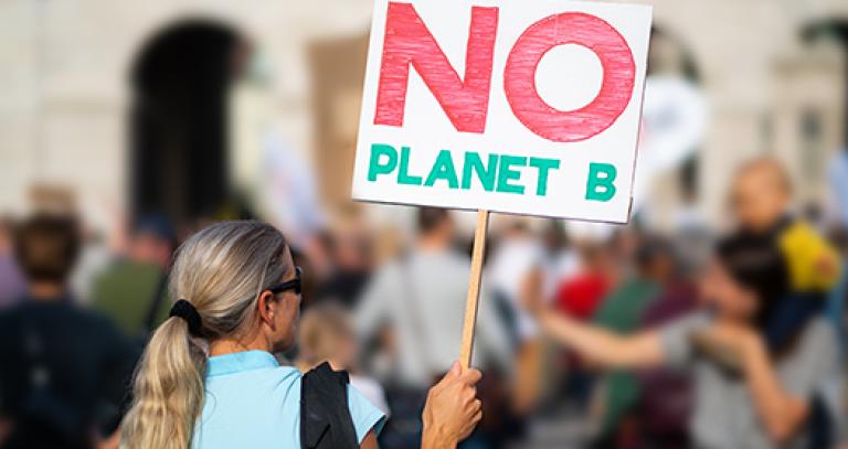 sign saying no planet B