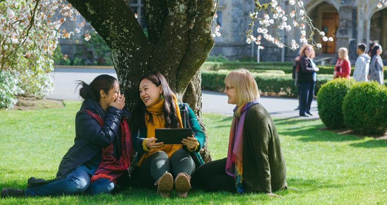 students laughing together
