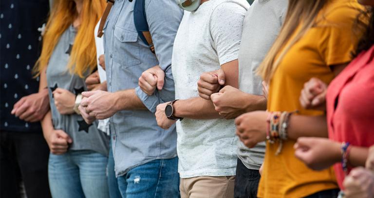 Arms linked in unity