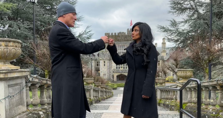 President Steenkamp and Jaswinder Bamra share a fist bump.