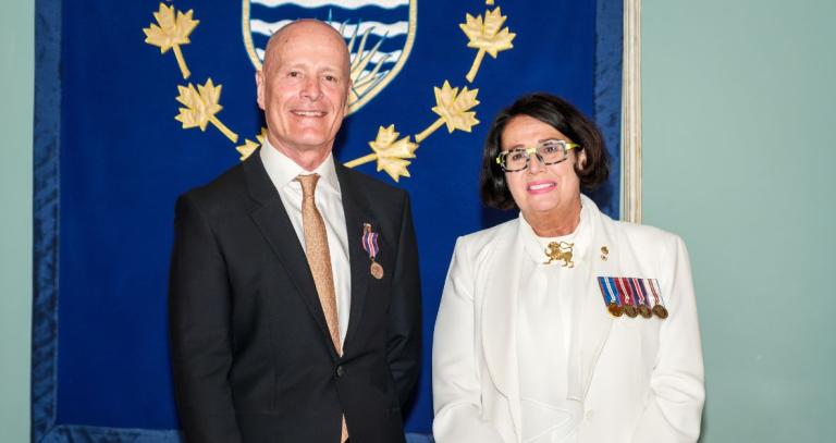 President Steenkamp and  the Honourable Janet Austin, Lieutenant Governor of British Columbia.