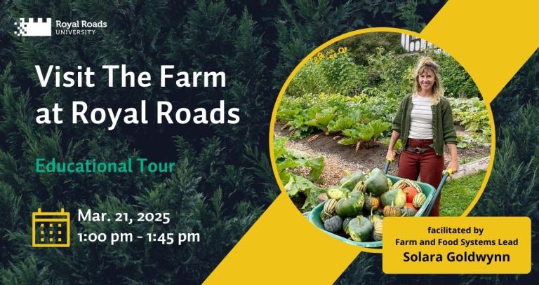 Visit the Farm Poster with image of Solara and wheelbarrow of vegetables