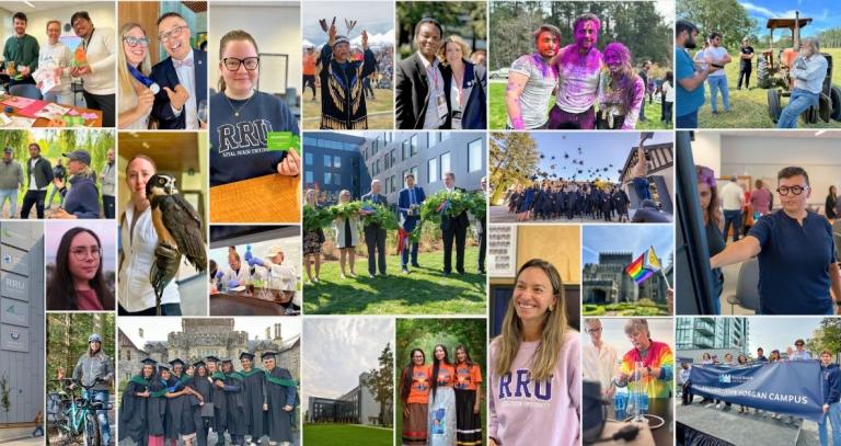 Collage photo of RRU events and people from 2025
