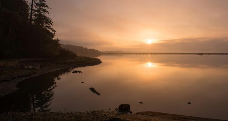 A sunset at the lagoon on the RRU campus. 