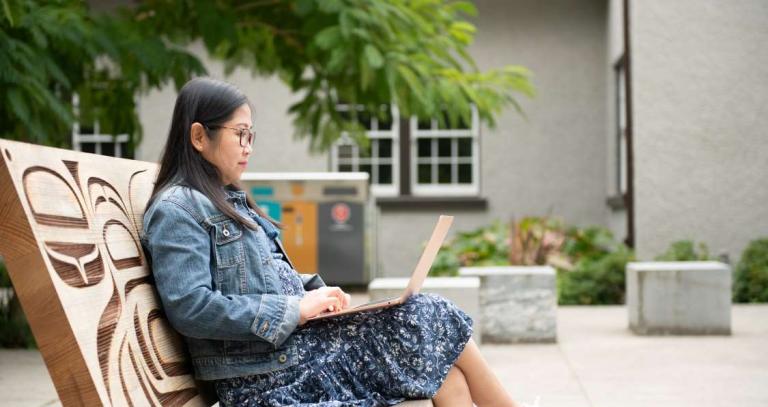 student on laptop