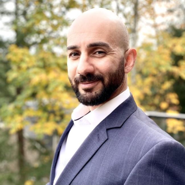 Portrait of Firas at Royal Roads University