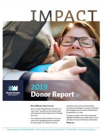 Impact cover: 2019 donor report