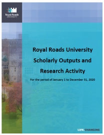 Cover of the 2020 Scholarly Outputs and Research Activity document