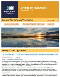 Page 1 of the research ebulletin for June 23, 2023, with a branded header, image of moose in a lake at sunset, and a block of text.